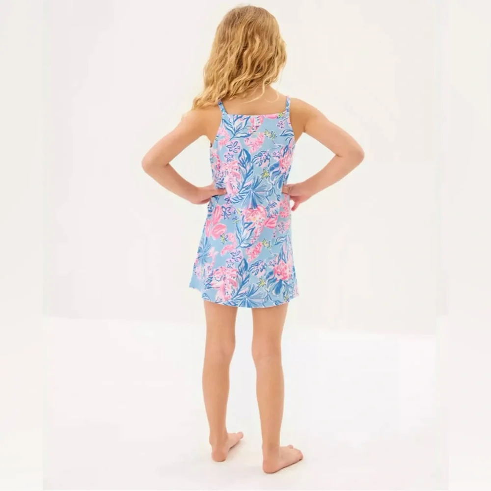 NWT Lilly Pulitzer Girls Mini Kyleigh Dress - Multi Elephant Splash XS